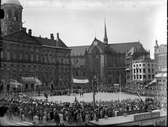 Celebration of 40 years of scouting at Dam Square, Amsterdam on April 22, 1950