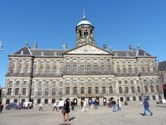 Royal Palace in Amsterdam with a clear blue sky