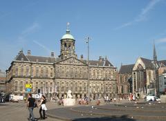 Amsterdam Royal Palace and Nieuwe Kerk on Dam Square