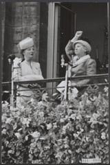 Abdication of Queen Wilhelmina, Queen Juliana at the Palace on the Dam in Amsterdam, 1948