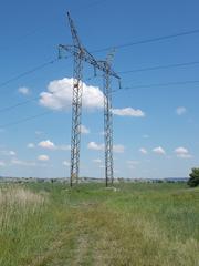 Electricity pylon in Dinnyés quarter, Gárdony, Hungary