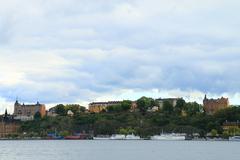 Mariaberget at Södermalm in Stockholm viewed from Stadshuset