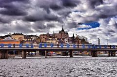 Panoramic view of Gamla Stan and Södermalm in Stockholm, Sweden