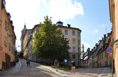 Scenic view of Mariaberget in Stockholm with colorful buildings and waterfront