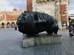 Head monument in Krakow, Poland