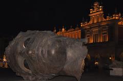 Panoramic view of Kraków Old Town with historic buildings and churches