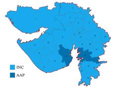 Gujarat 2024 INDIA seat share chart