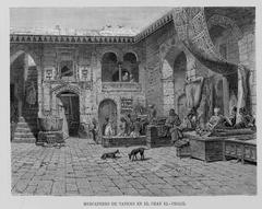 Merchants of Tapestries in Khan el-Khalili, Egypt, 1882