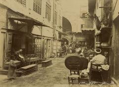 Khan Elkhalili market in Cairo, 1875