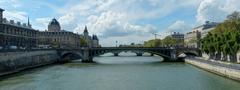 Pont Notre-Dame bridge in Paris with buildings in the background