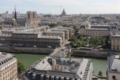 Panorama from the top of Saint-Jacques Tower in Paris