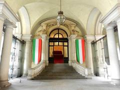 Entrance of Museo del Risorgimento in Palazzo Carignano, Torino