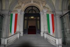 Museum of Risorgimento entrance at Carignan Palace in Turin