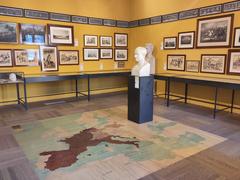 Bust of Napoleon and maps at the Museo del Risorgimento in Turin