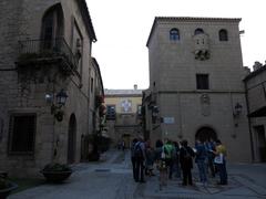 Poble Espanyol street view with Conquista and Casa del Sol