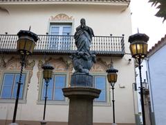 Poble Espanyol Virgen de los Cuatro Faroles statue in Barcelona