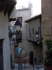 Poble Espanyol Barcelona Bajada de Cervantes with casa Jassà in the background