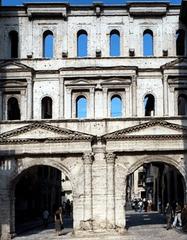 Porta Borsari front view in Verona Italy