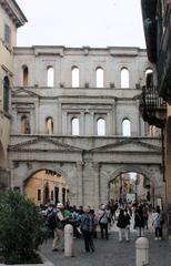 Public archaeology Verona event with Porta Borsari in the background