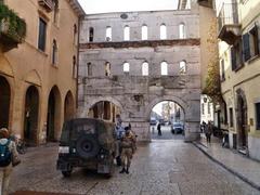 Porta Borsari, Roman city gate in Verona, Italy