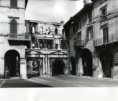 Porta Borsari in Verona, 1972, photographed by Paolo Monti