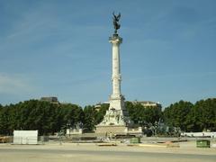 Bordeaux cityscape in July 2012 with historic buildings and Garonne River