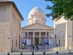 Entrance of La Vieille Charité with oval-domed baroque chapel