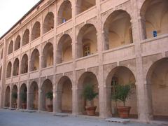 Courtyard of La Vieille Charité hospice in Marseille, France