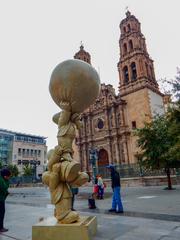 Statue of Timo in front of Chihuahua Cathedral, Mexico