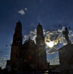 Sunset at the Cathedral of the Holy Cross in Mexico