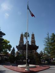 Chihuahua Cathedral and kiosk in the center