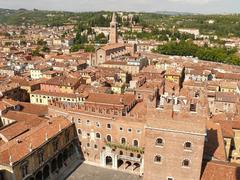 view from Torre dei Lamberti overlooking Piazza dei Signori