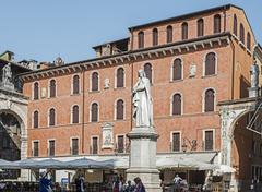 Piazza dei Signori with the facade of Casa della Pietà in Verona