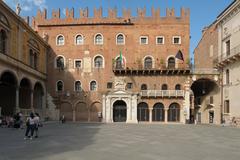 Facade of palazzo del Podestà in Verona