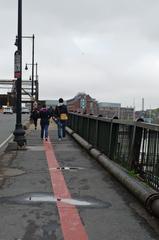 Charlestown Bridge spanning the Charles River connecting downtown Boston with Charlestown and Bunker Hill