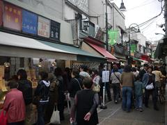 Yanaka Ginza shopping street with shops and people