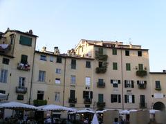 houses on former Roman theater in Lucca