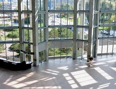 view from above of the great hall in the National Gallery of Canada