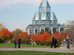 view of Major's Hill Park in Ottawa with green lawns, trees, and cityscape in the background