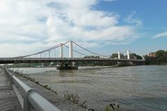 Chelsea Bridge over the River Thames in west London