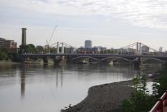 Chelsea Bridge over the River Thames in London