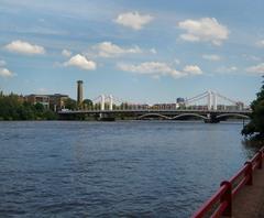 Chelsea Bridge spanning the River Thames in London