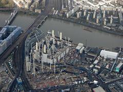 Aerial view of Battersea Power Station