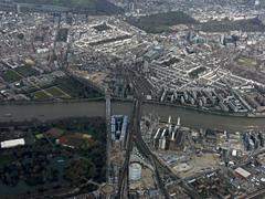 Aerial view of Battersea district