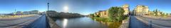 Sunrise over the Arno River in Florence, Italy