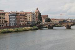 Ponte Vecchio bridge over the Arno River in Florence, Italy