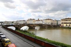 Palazzo Adami in Florence with view of Ponte alla Carraia