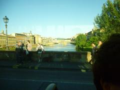 Arno river view with historical buildings in Florence