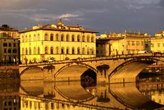 A view of Florence, Italy showcasing the city's cultural heritage with historic buildings and picturesque landscapes