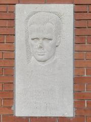 Statue of János Asztalos in Memento Park, Budapest